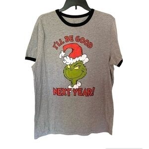 Vintage Dr Seuss Grinch I will be good Next Year Sleep Dress Christmas Green M